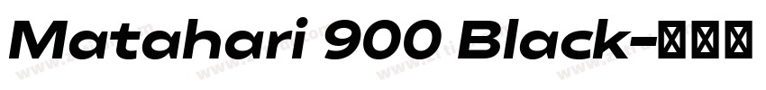 Matahari 900 Black字体转换